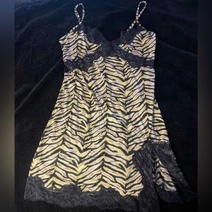 Victoria’s Secret Zebra Print and Lace Night Slip Dress